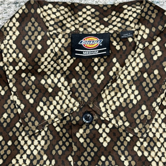 Dickies Camden Snake Print Workwear Shirt Size Medium - Picture 2 of 5